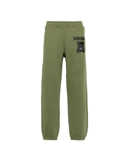 Moschino Broeken ,Groen ,Katoen Groene Katoenen Casual Activewear Broek in het Green voor heren