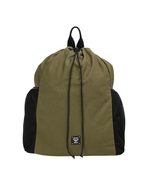 Emporio Armani Green Swimwear Backpack for men