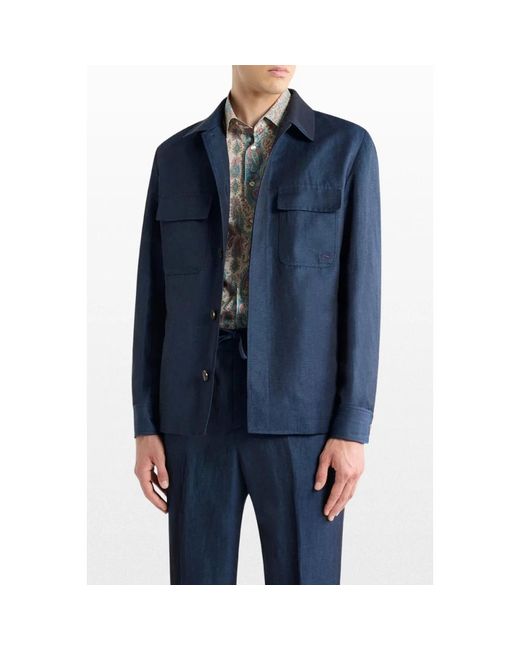 Light Jackets Etro de hombre de color Blue