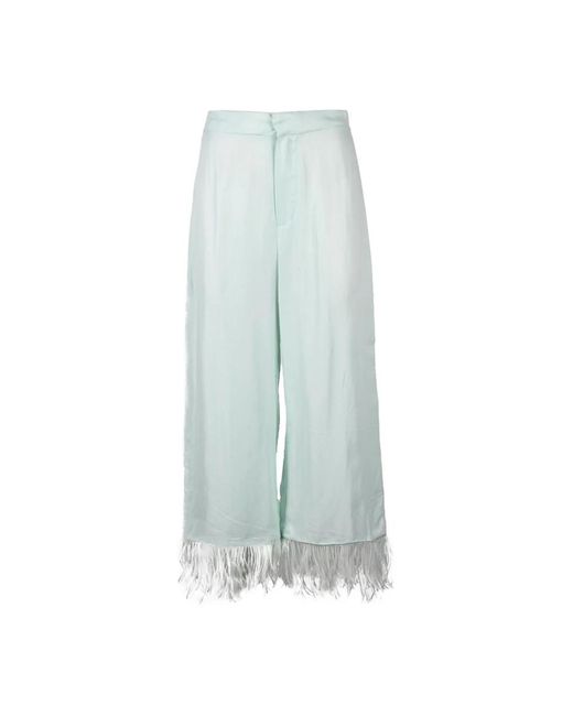Women sage green pants WEILI ZHENG de color Blue