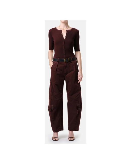 Citizens of Humanity Red Wide Trousers