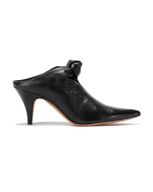 Khaite Black Heeled Mules