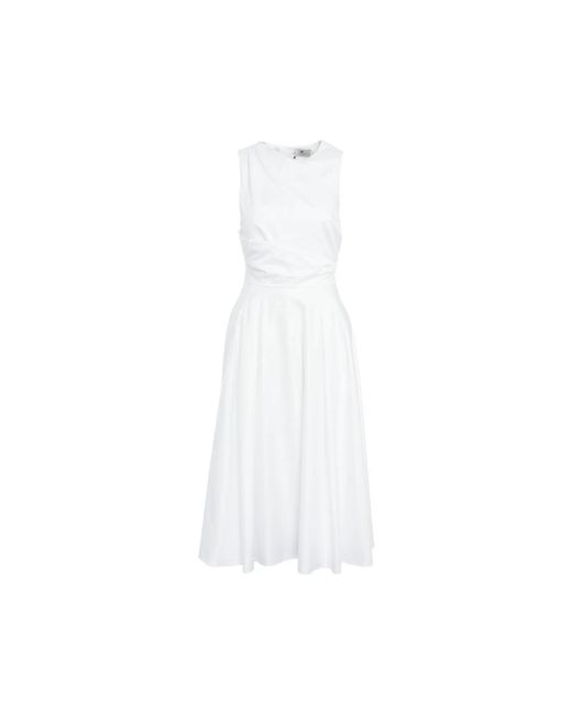 Midi Dresses Elisabetta Franchi de color White