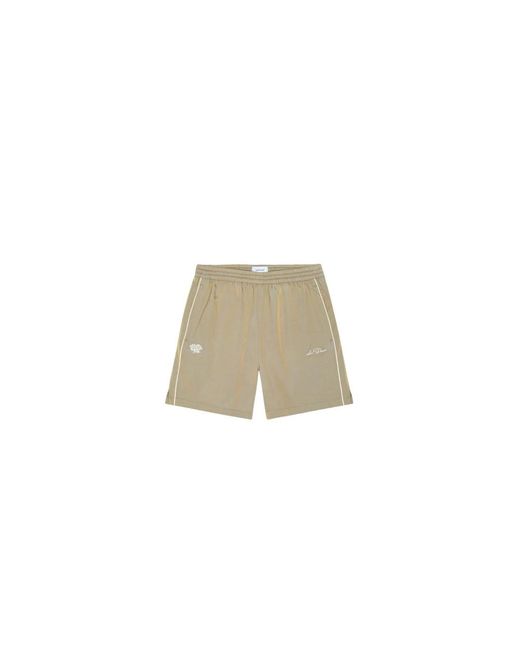Les Deux Smith Shiny Tech Shorts in het Natural voor heren