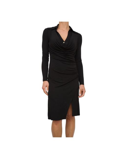 Pinko Kleedjes ,Zwart ,Midi Jurk Voor Overdag in het Black
