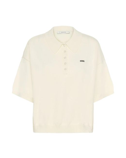 Gestuz Tops ,Polo Shirt in het White