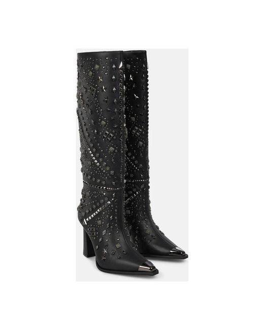 Alma En Pena. Black Cowboy & Biker Boots
