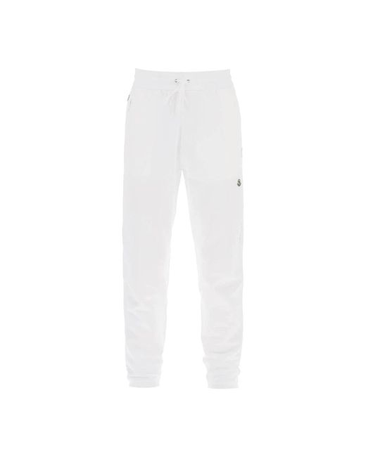 Trousers > sweatpants Moncler pour homme en coloris White