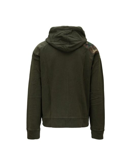 DSquared² Hoodies & Sweatvesten ,Groen ,Katoen Hooded Sweatshirt in het Green voor heren
