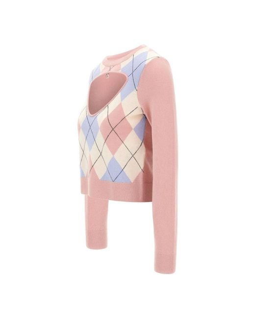 DIESEL Pink Round-Neck Knitwear