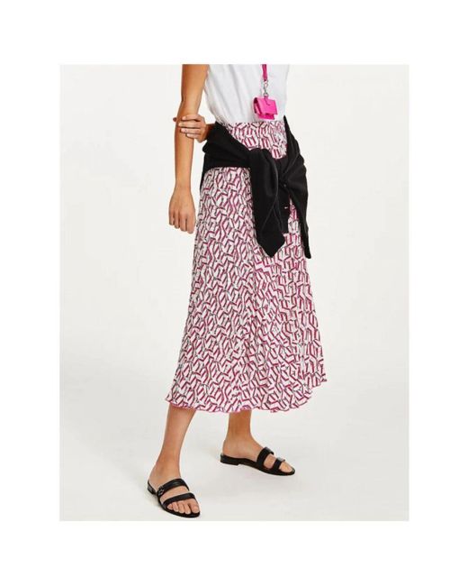 Midi Skirts Tommy Hilfiger de color Pink