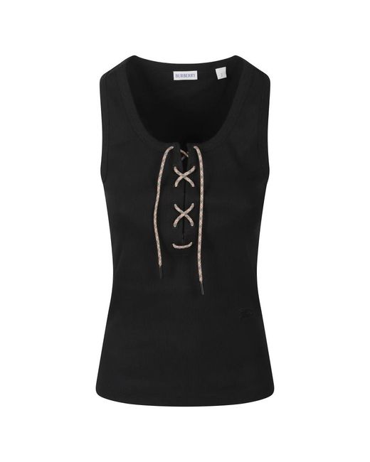 Burberry Black Sleeveless Tops