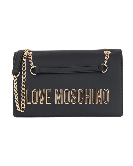 Bolso negro con audaz letra de amor Love Moschino de color Black