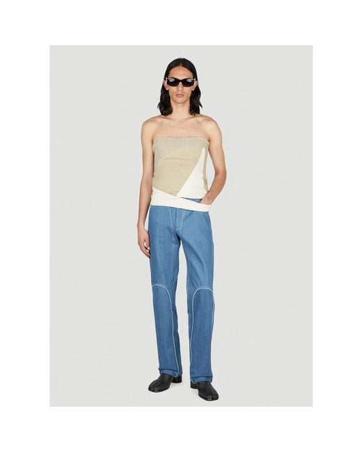 Mainline:RUS/Fr.CA/DE Blue Sleeveless Tops for men