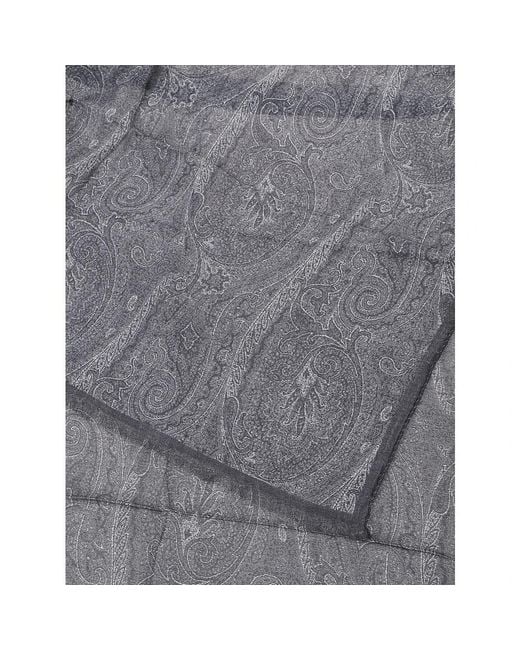 Etro Gray Scarves for men