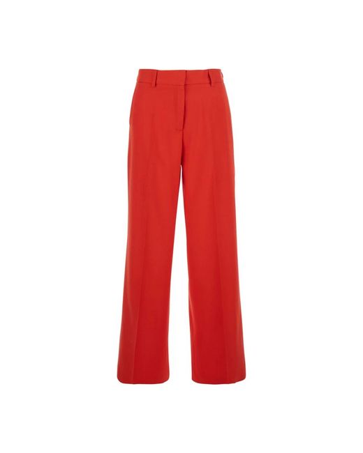 Wide Trousers MSGM de color Red