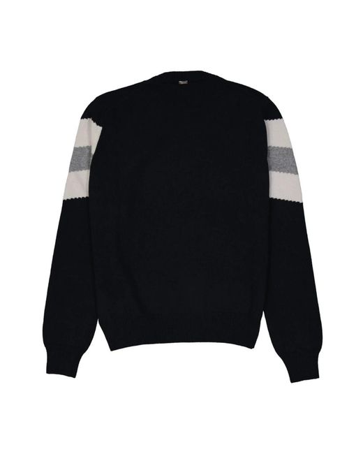 Herno Zigzag-Stripe Sweater in het Black voor heren