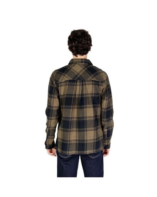 Only & Sons Groen Geruit Overshirt in het Black voor heren
