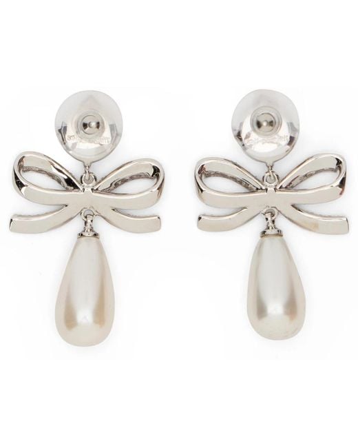 Self-Portrait White Earrings