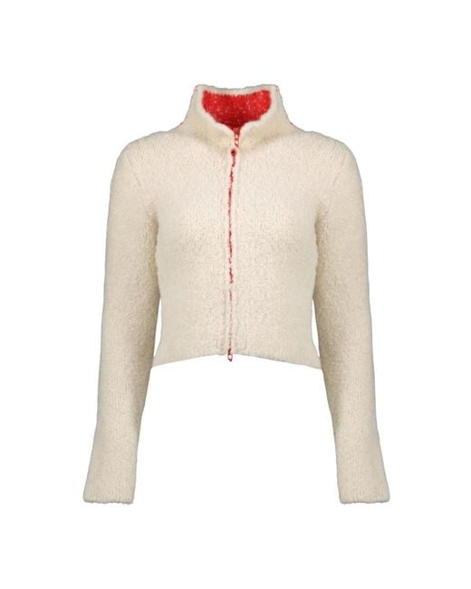 DIESEL Truien & Vesten ,Wol M-Eleonere Zip Cardigan in het Natural
