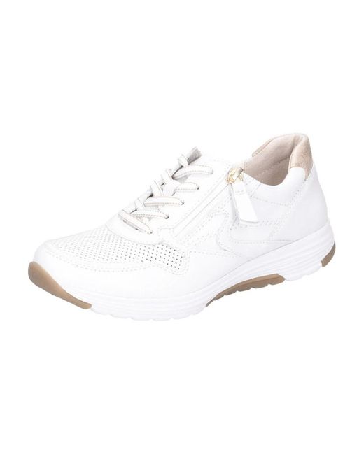 Gabor White Rollingsoft Sneaker