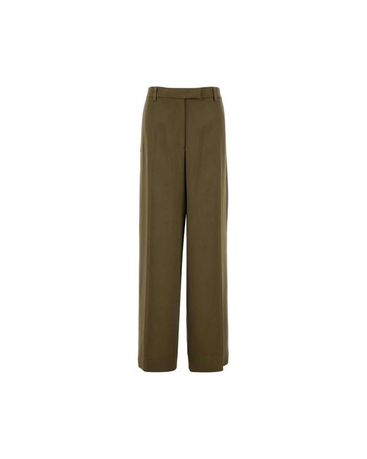 Dries Van Noten Green Wide Trousers