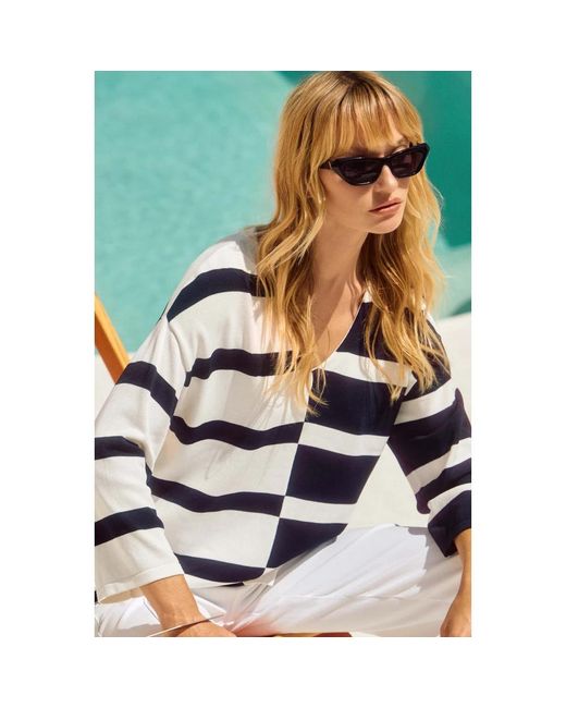 Joseph Ribkoff V-Neck Knitwear in het Blue