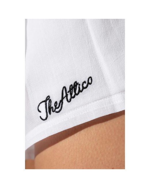 The Attico White Komm mit uns zum strand kollektion shorts