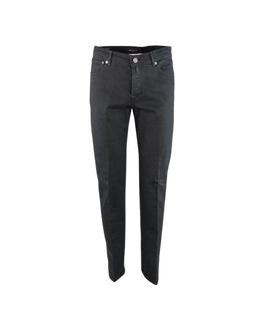 Kiton Jeans Classic Solid 100% Handmade in het Gray voor heren