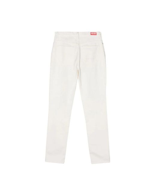 KENZO White Slim-Fit Jeans