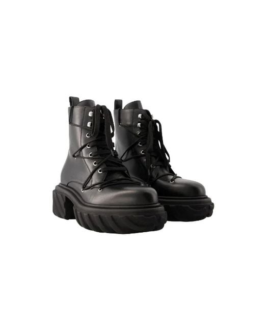 Off-White c/o Virgil Abloh Black Lace-Up Boots