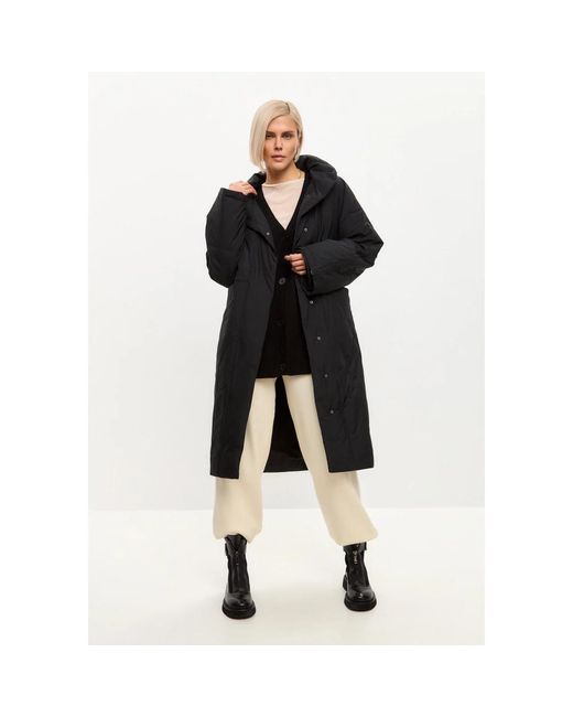 CESARE GASPARI Black Langer steppmantel - schwarz