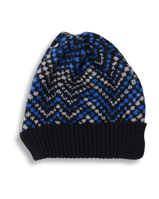 Missoni Blue Wolle-Baumwollmischung Beanie
