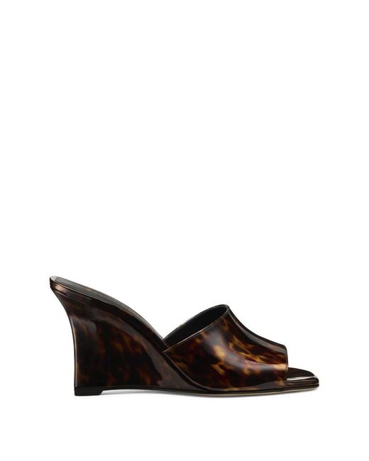 Stuart Weitzman Brown Vinnie Wedge Mule 85