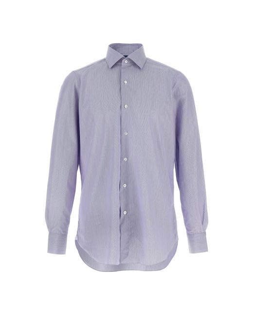 Finamore 1925 Blue Casual Shirts for men