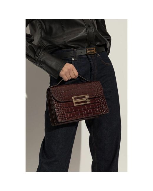 Victoria Beckham Brown Schultertasche Dorian