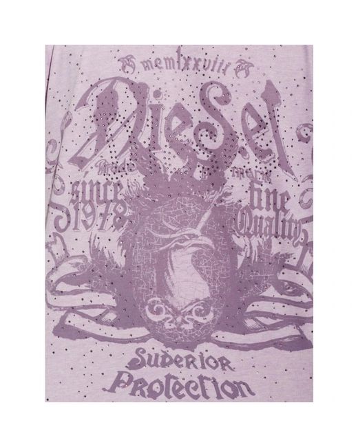 DIESEL Purple T-Shirts for men