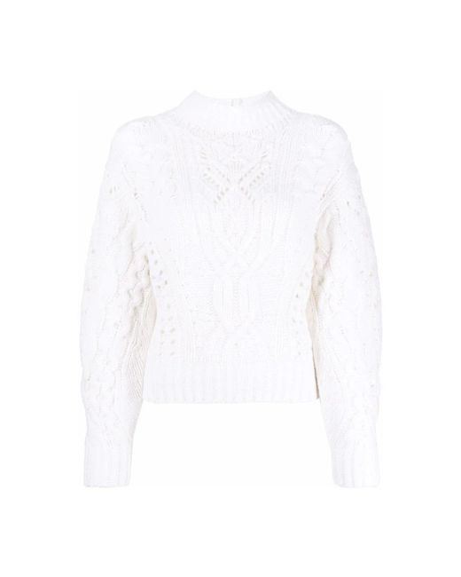 Vince White Round-Neck Knitwear