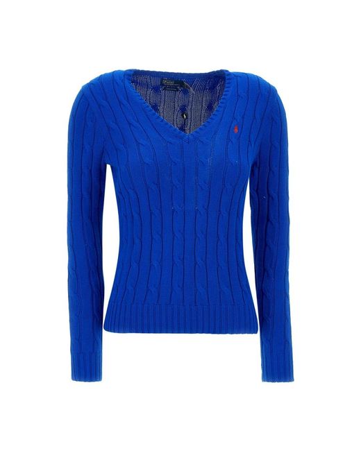 Knitwear > v-neck knitwear Ralph Lauren en coloris Blue