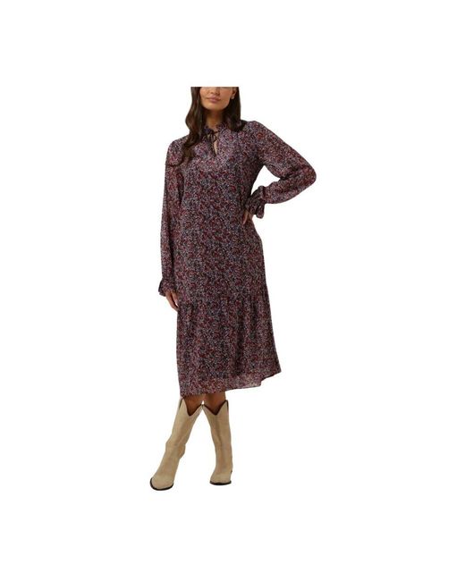 Catwalk Junkie Purple River Flower Midi Kleid Damen