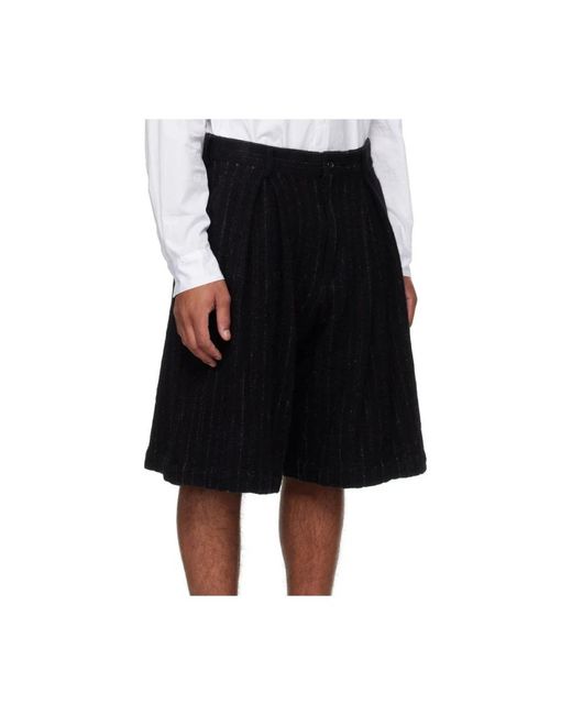 Comme des Garçons Black Long Shorts for men