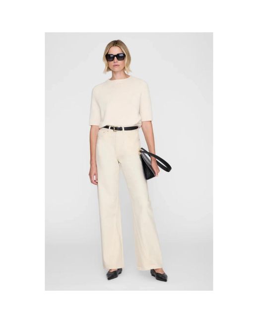 Anine Bing Natural Wide Jeans