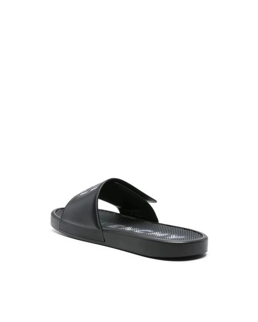 Givenchy Schwarz/weiß slide scratch sandalen in Black für Herren