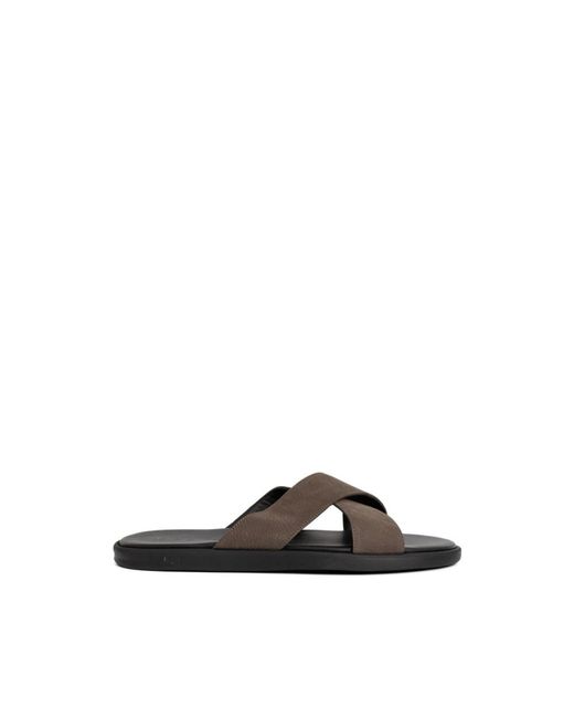 Doucal's Brown Sliders for men