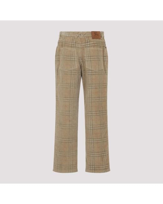 Straight Trousers Burberry pour homme en coloris Natural