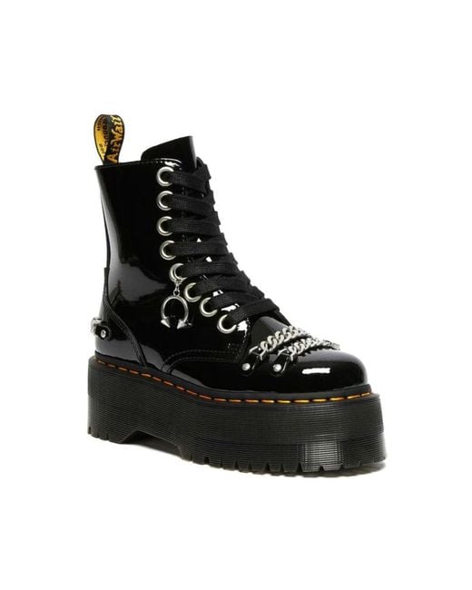 Dr. Martens Black Schwarze Jadon Max C Stiefel