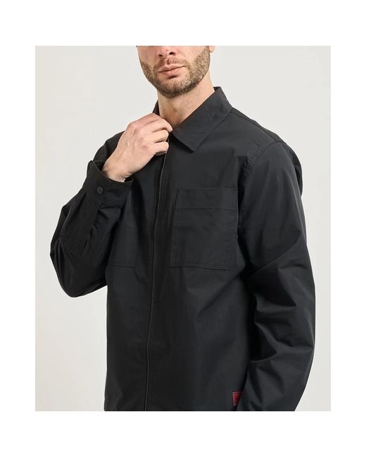 HUGO Overshirt Line in het Black voor heren