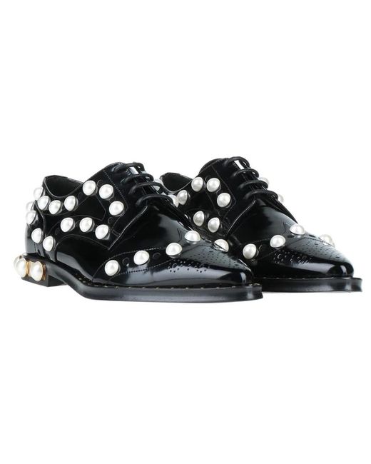 Dolce & Gabbana Black Lace-up Shoes