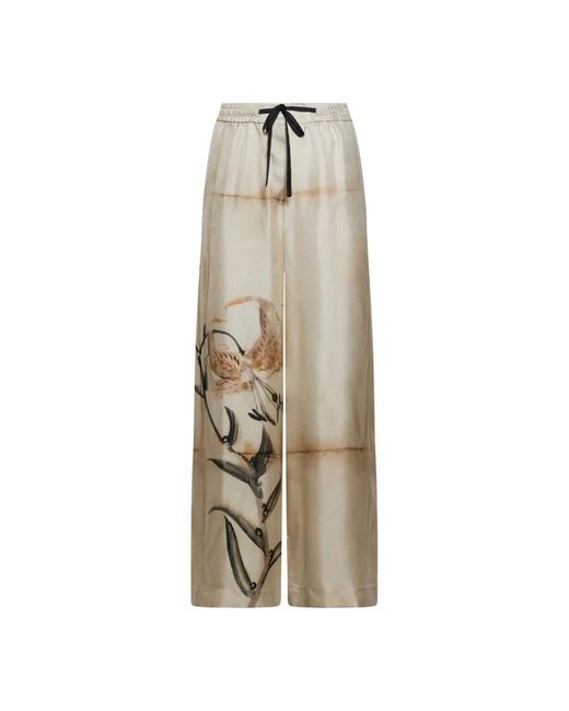 Pierre Louis Mascia Natural Wide Trousers