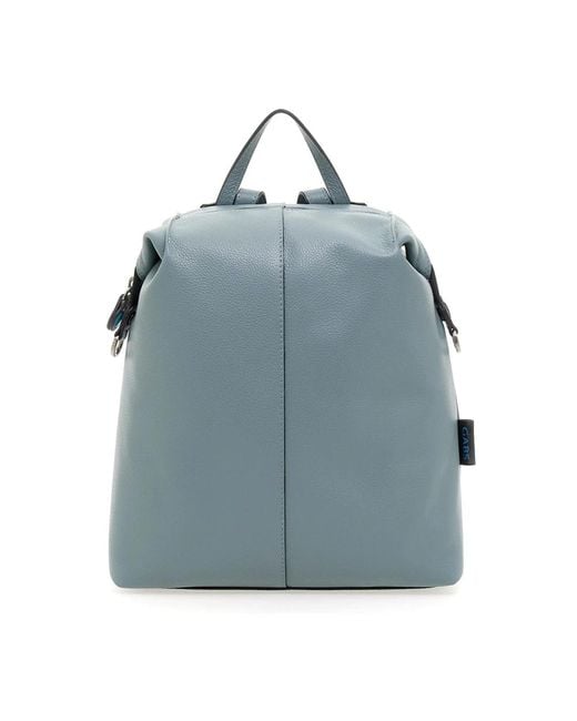 Gabs Blue Großer Lederrucksack Und Shopper-Tasche